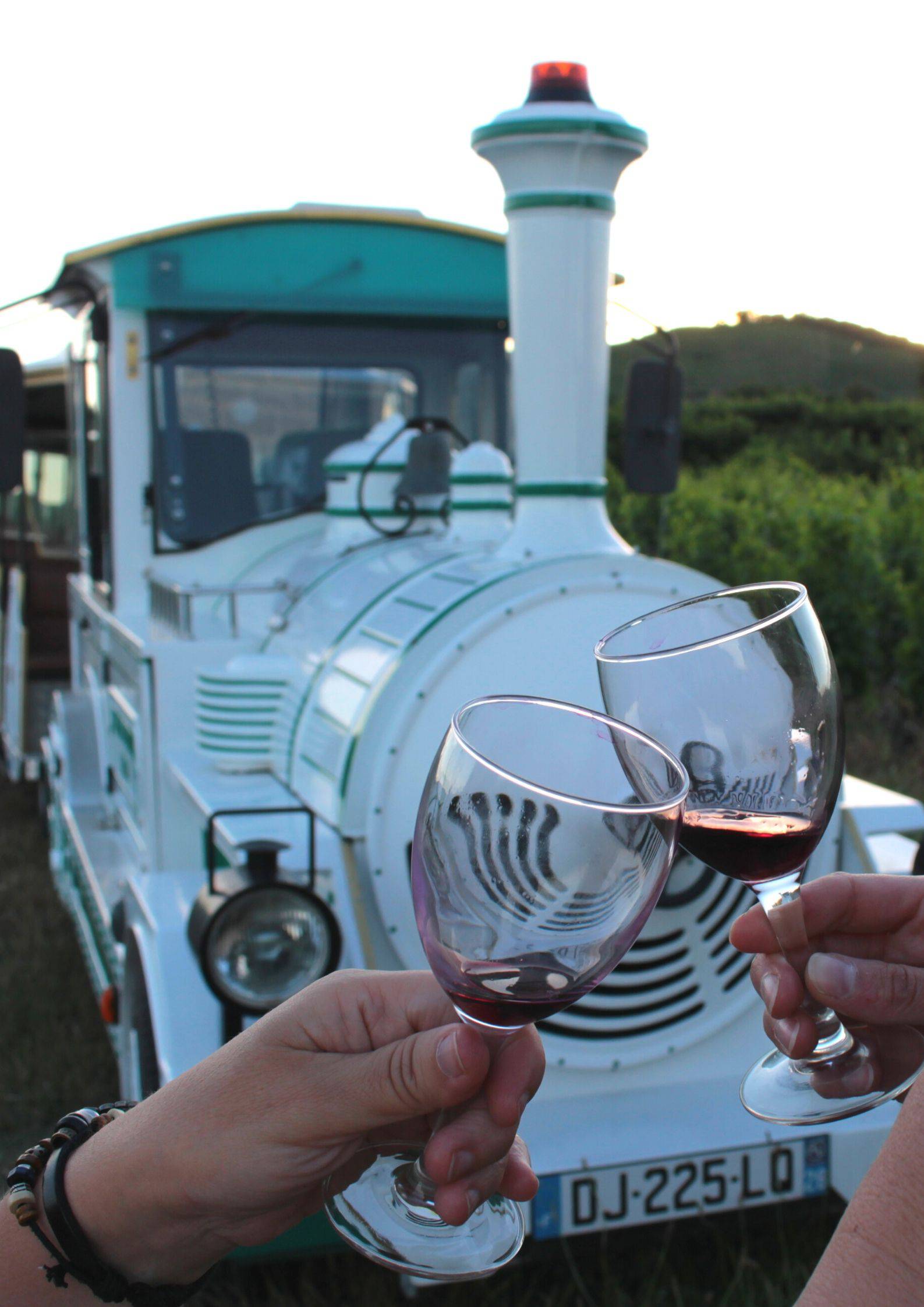 Soirée avec le petit train des vignes de l'Hermitage