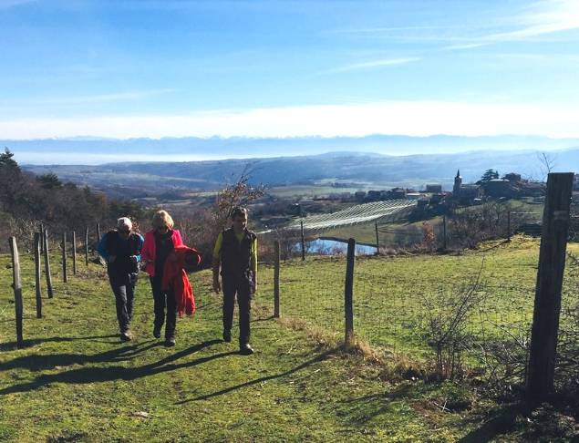 Randonneurs sur le circuit des châteaux
