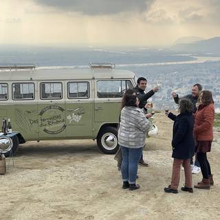 Combi vintage dans les vignes