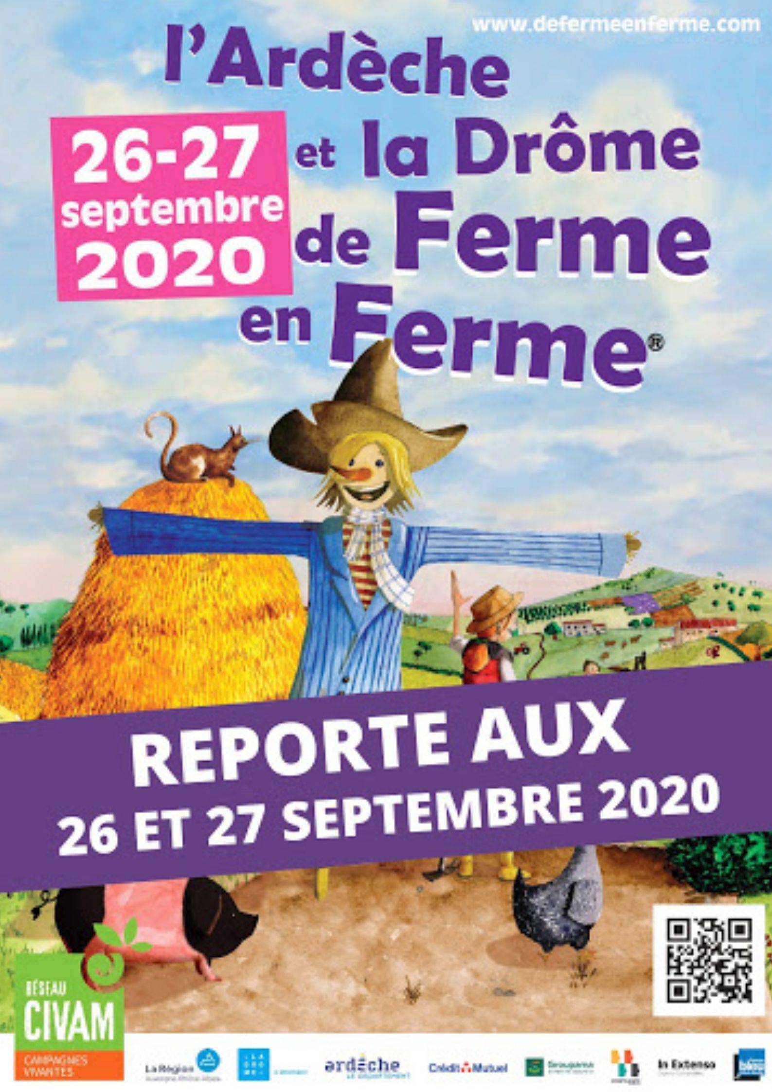 Affiche de ferme en ferme Drôme Ardèche