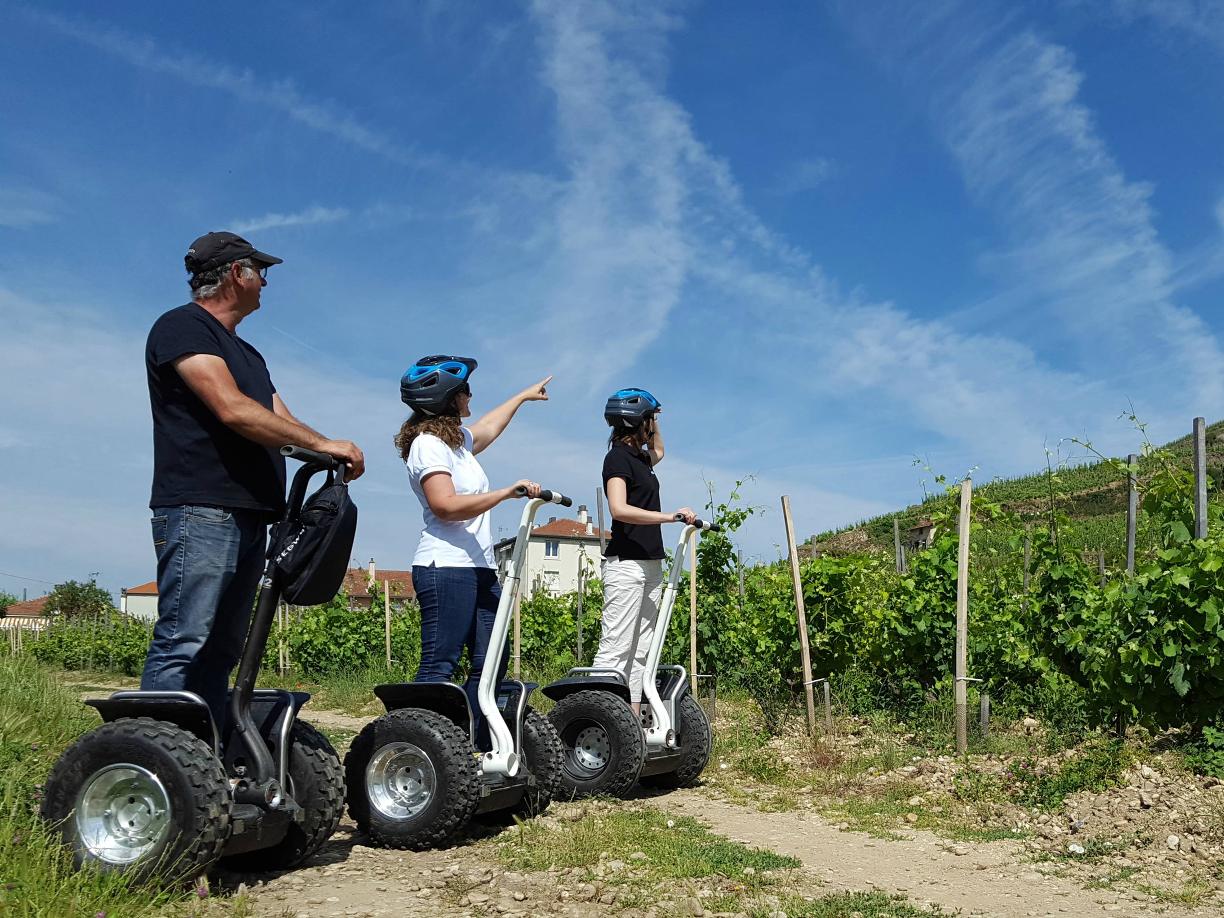 Gyropode dans les Coteaux de l'Hermitage