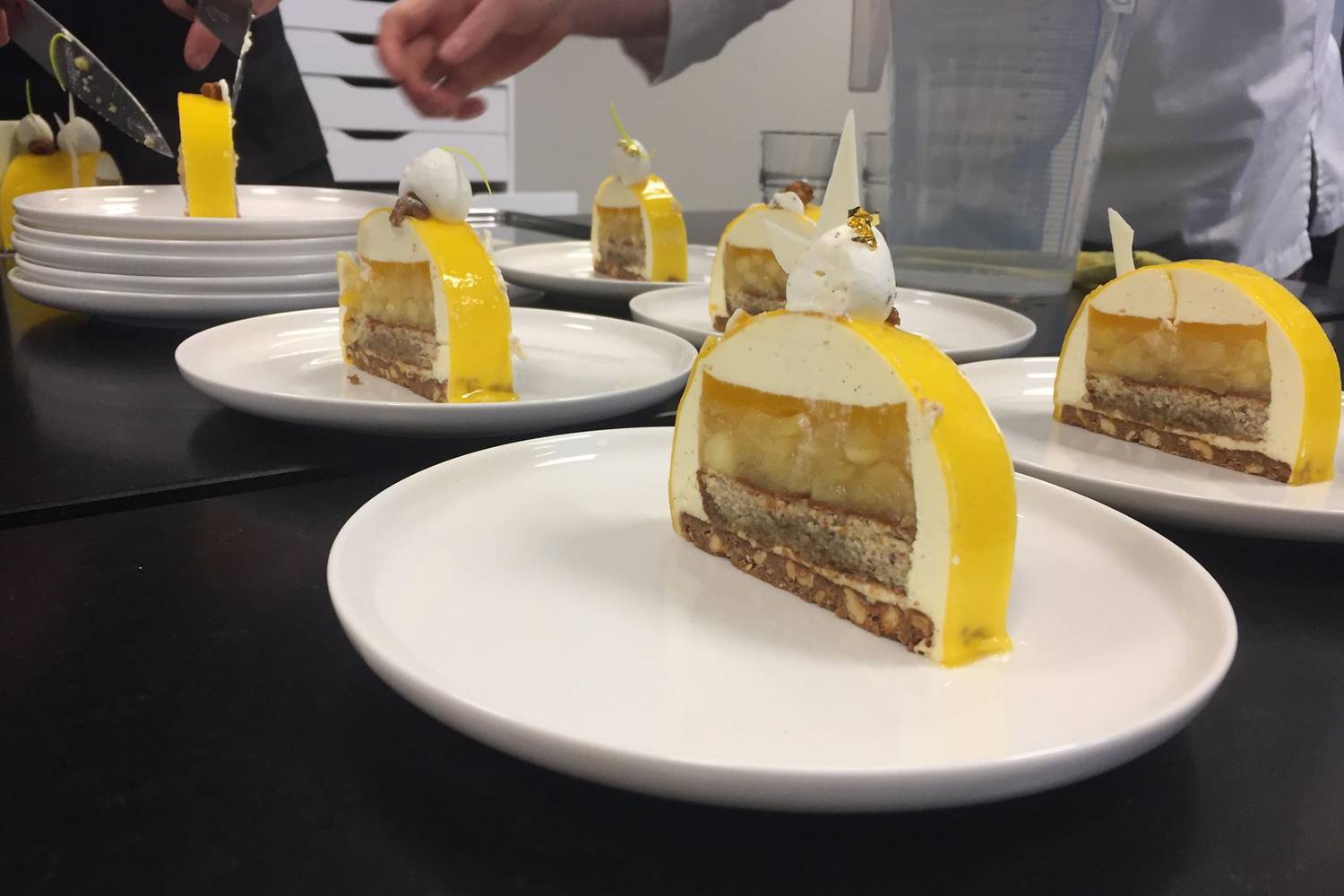 Bûche mandarine pomme noisette