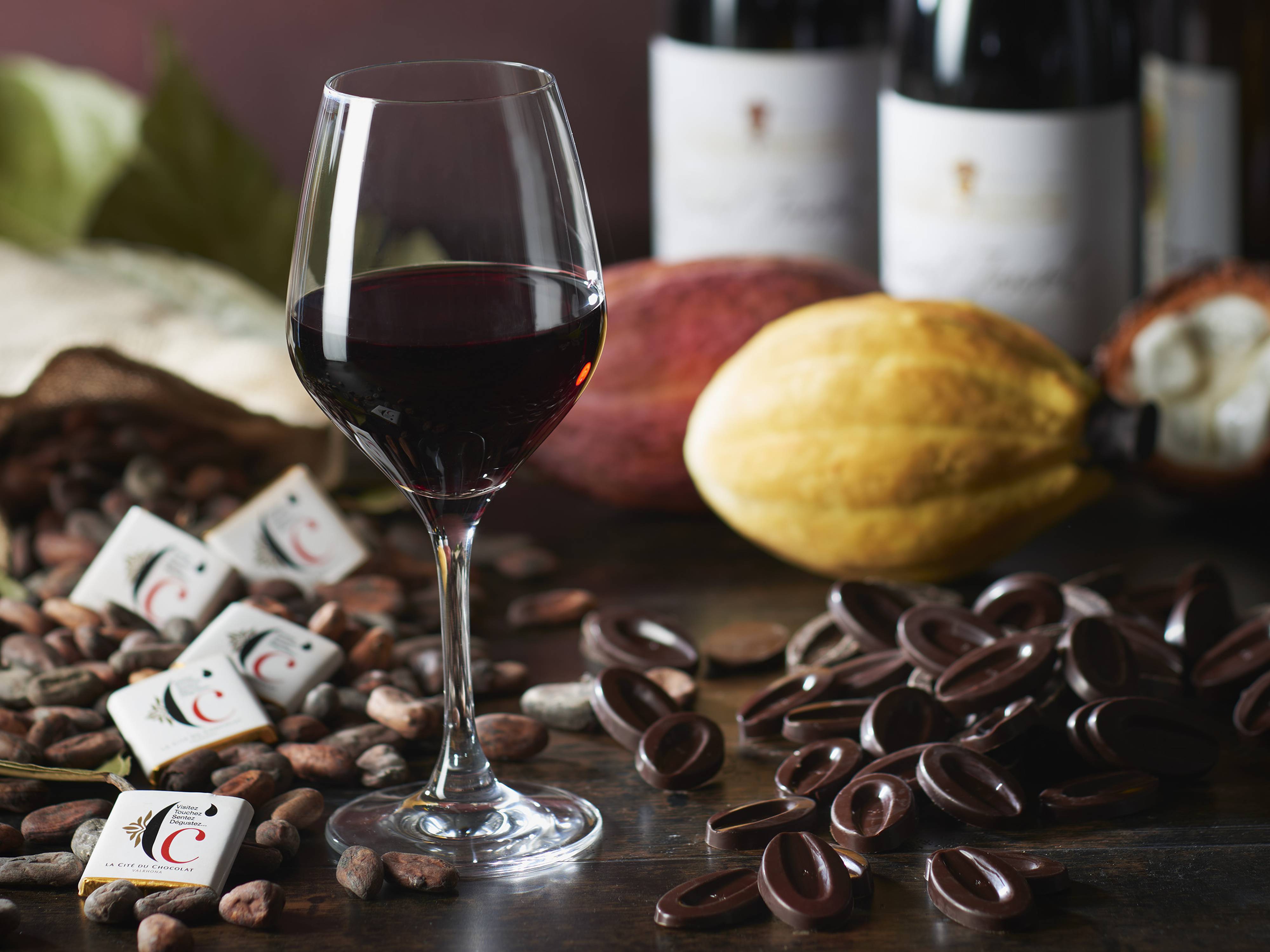 Dégustation vins et chocolats Valrhona