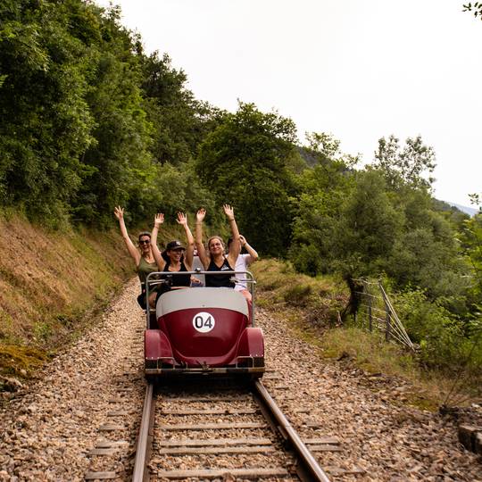 Vélorail de l'Ardèche dans les Gorges du Doux
