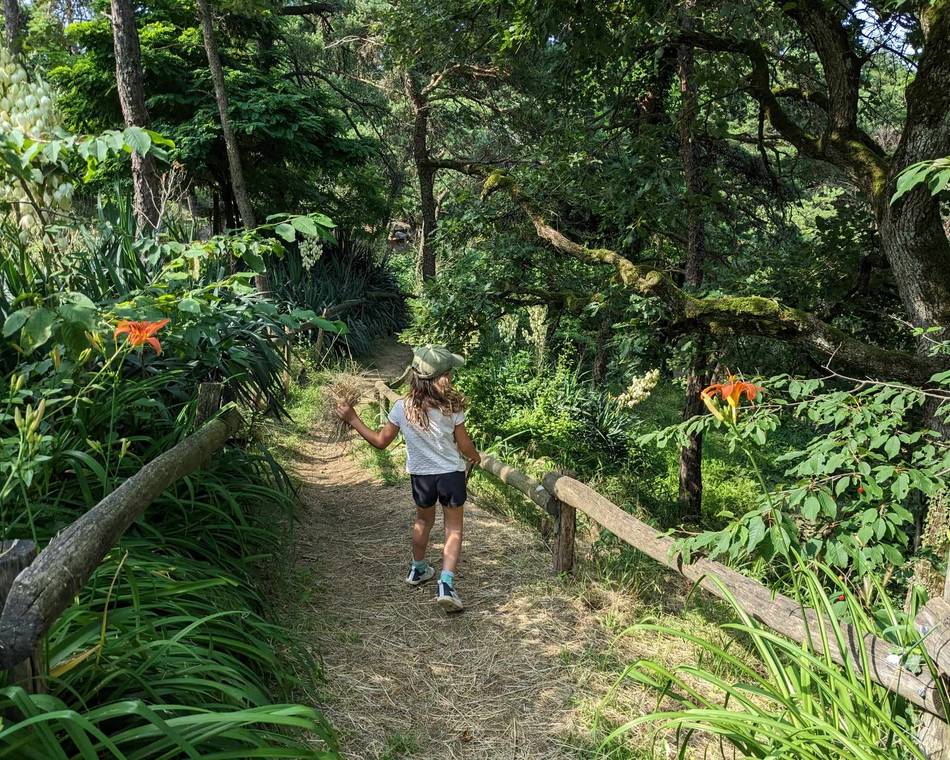 Florence tested the Parc Mille et Une Cornes (« 1001 horns park »)