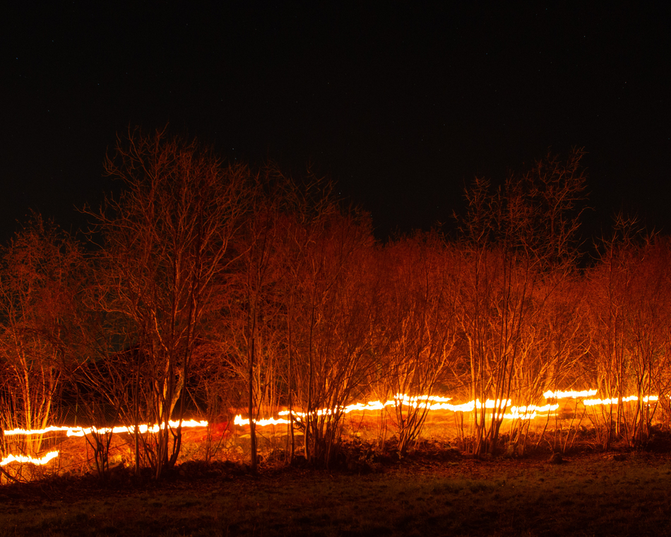 Descente aux Flambeaux dans les vignes de Mauves