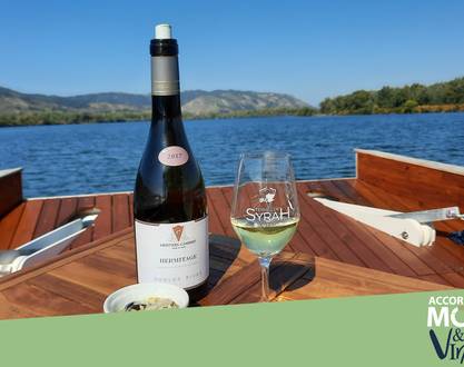 Apéro sur l'eau entre Saint-Joseph et Hermitage - les Canotiers et Terre de Syrah