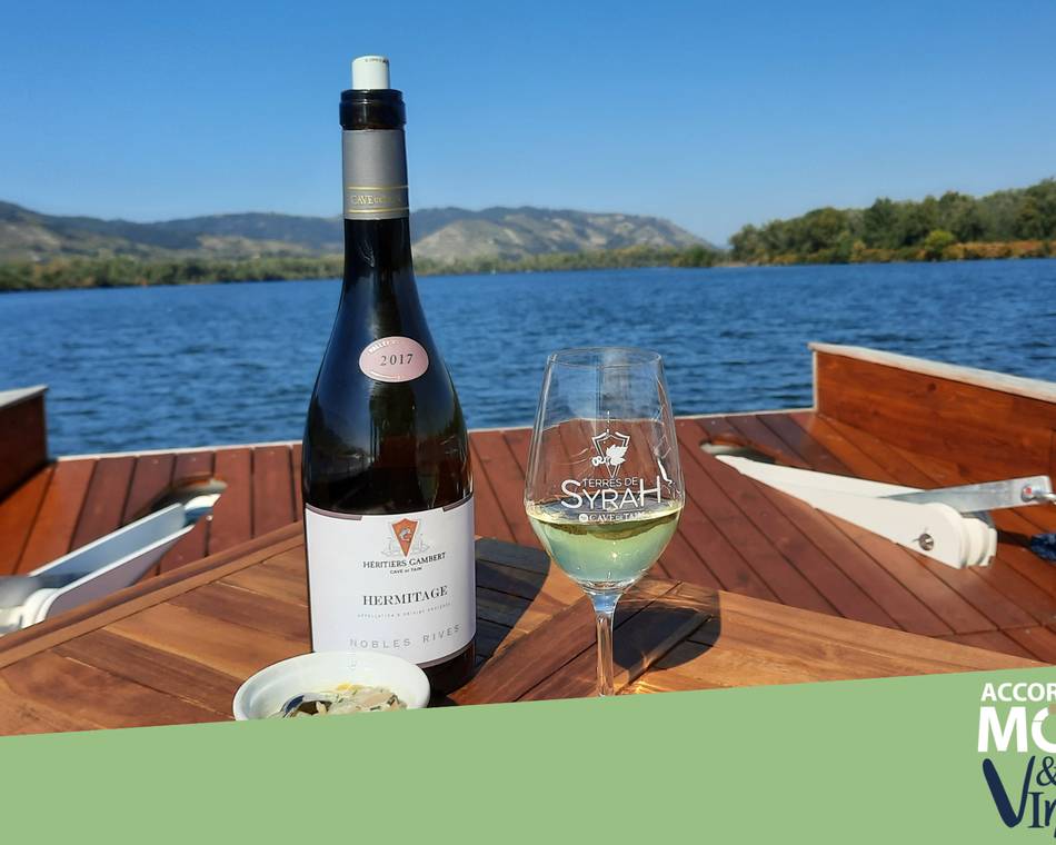 Apéro sur l'eau entre Saint-Joseph et Hermitage - les Canotiers et Terre de Syrah