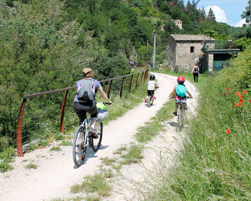 La Dolce Via l'Ardèche à vélo en famille